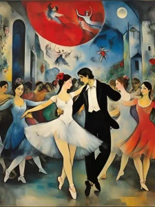 Tanzszene Marc Chagall Style