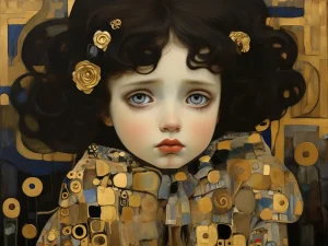 Diverses. Little Doll Gustav Klimt Style