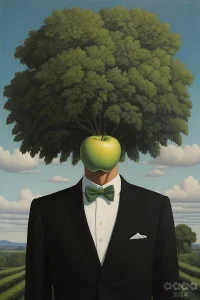 Portrait im René Magritte Style