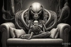 H.R. Giger – Alien mit Baby