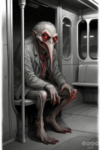 Monster in der U-Bahn.