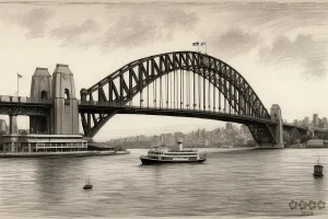 Illustrationen. Sydney Harbour Bridge