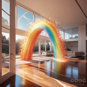 Ein Regenbogen im Haus