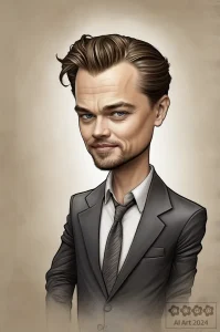 Karikatur Leonardo DiCaprio