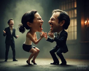 Karikaturen 2. Wenn zwei sich streiten, freut sich der dritte.