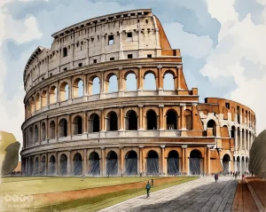 In der City. Kolosseum, Rom