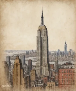 In der City. Empire State Building