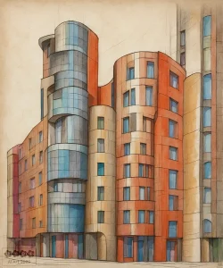 In der City. Frank Gehry Bauten