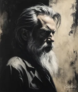 Menschen real 2. Portrait eines Mannes mit Bart.